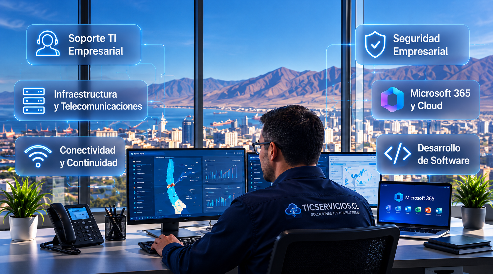 Atención y soporte tecnológico para empresas de TICSERVICIOS.CL